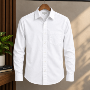 Classic White Full-Sleeve Formal Shirt for Men